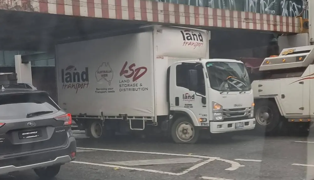 Tempestuous Transport Truck tempts to tear away the treasured Monty Bridge!