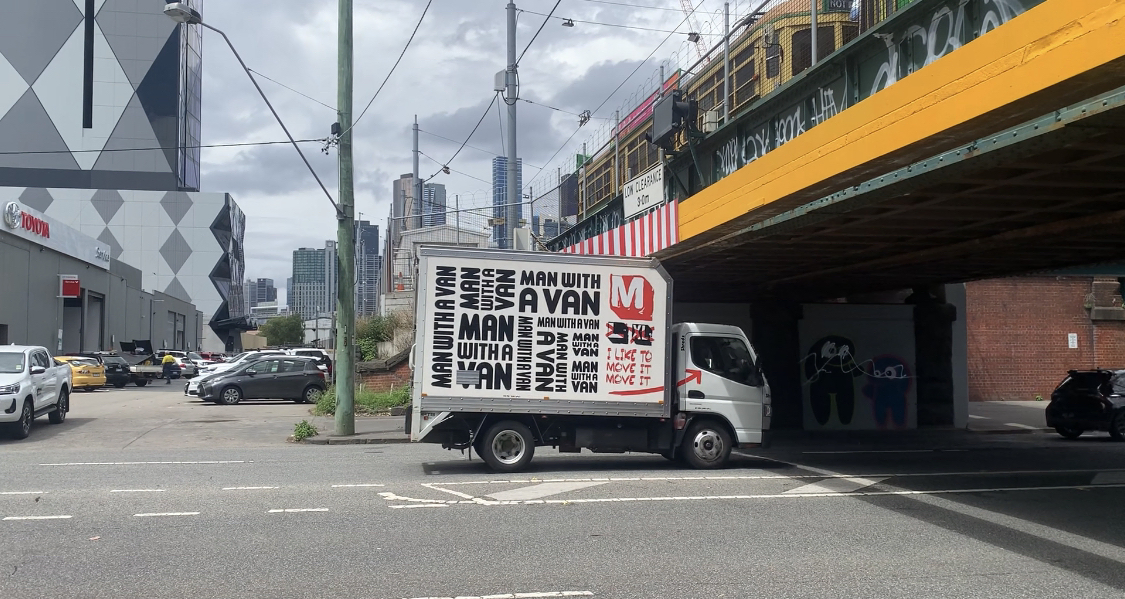 The man had a van without a plan! A close shave too close for comfort!